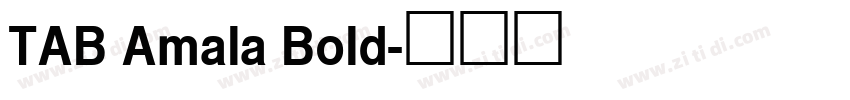 TAB Amala Bold字体转换